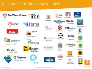 October 15, 2014 Stefano Zanin - Marketing 
Defence & Cyber Security 
Main skills and competences 
•ITconsulting:analysisofICTinfrastructuretoidentifyspecificareasofimprovementandwaysofintervention 
•Technologyinfrastructuremanagementservices:AssetManagement,SystemManagement,migration,on-sitesupport,technologydevelopment 
•Logicalsecurity:datasecurity(antivirus,antispam,filtering),networksecurity(firewalls,intrusiondetectionsystems),managedsecurity("time&material", IncidentManagement),identitymanagement(StrongAuthentication),BusinessContinuity,DisasterRecovery 
•Physicalandenvironmentalsecurity:accesscontrol,videosurveillance,alarmmanagement,BuildingAutomation 
•Networksolutions:developmentofapplications,servicesandsolutionsfocusedonsecurityimprovement,controlandmanagementofon-siteandremotenetworkcustomer’sinfrastructure  