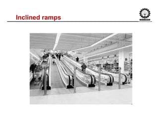 Inclined ramps
 