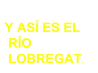 Y ASÍ ES EL
RÍO
LOBREGAT.
 