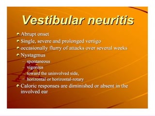 Vertigo and peripheral vestibular disorders