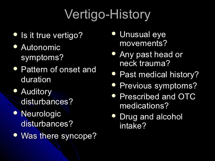 Vertigo and dizziness