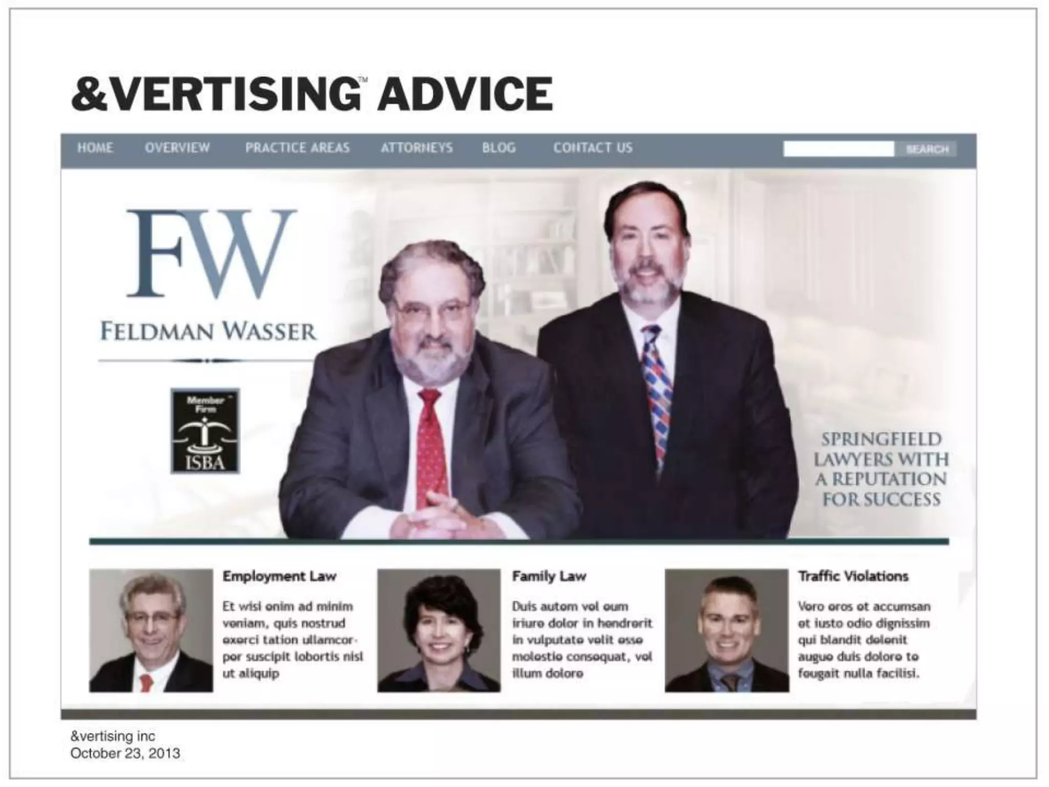 Website Redesign PowerPoint Presentation by David Wojdyla 