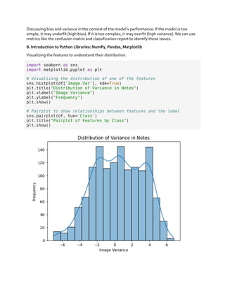 Basic Machine Learning Algorithm with code | PDF