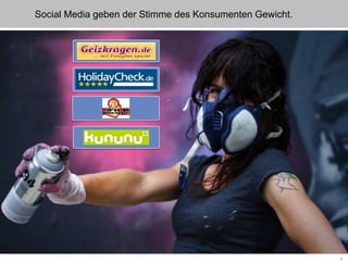 3
Social Media geben der Stimme des Konsumenten Gewicht.
 