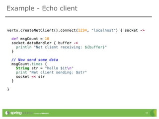 Example - Echo client




                        12
 