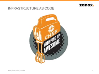 INFRASTRUCTURE AS CODE
17Berlin | 2014 | zanox | JUG BB
 