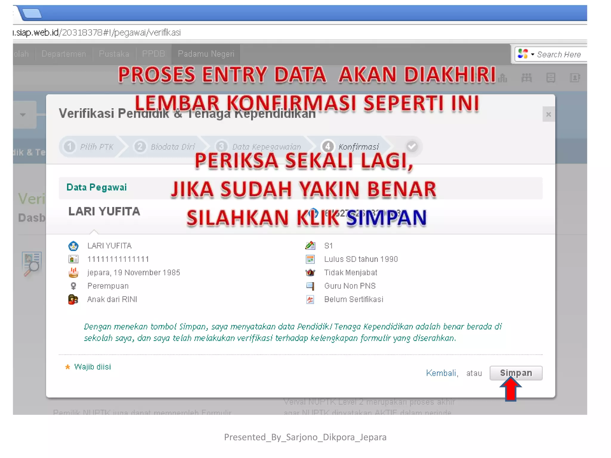 Presented_By_Sarjono_Dikpora_Jepara
 