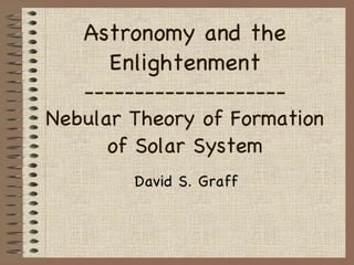 Astronomy and the enlightnement