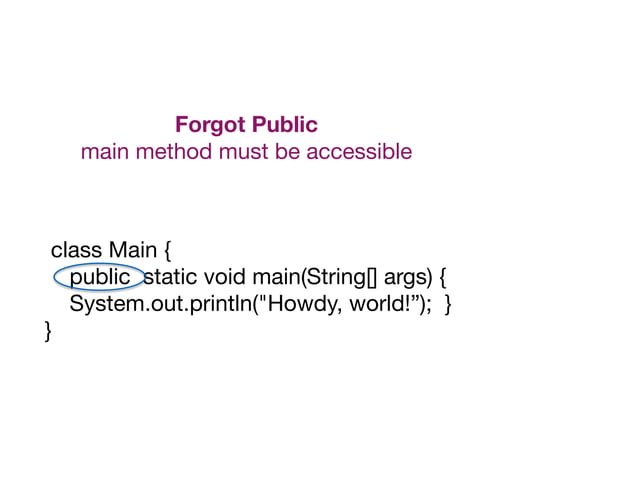 Very basic java errors | PPT