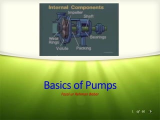 1 of 60
Basics of Pumps
Fazal ur Rehman Babar
 
