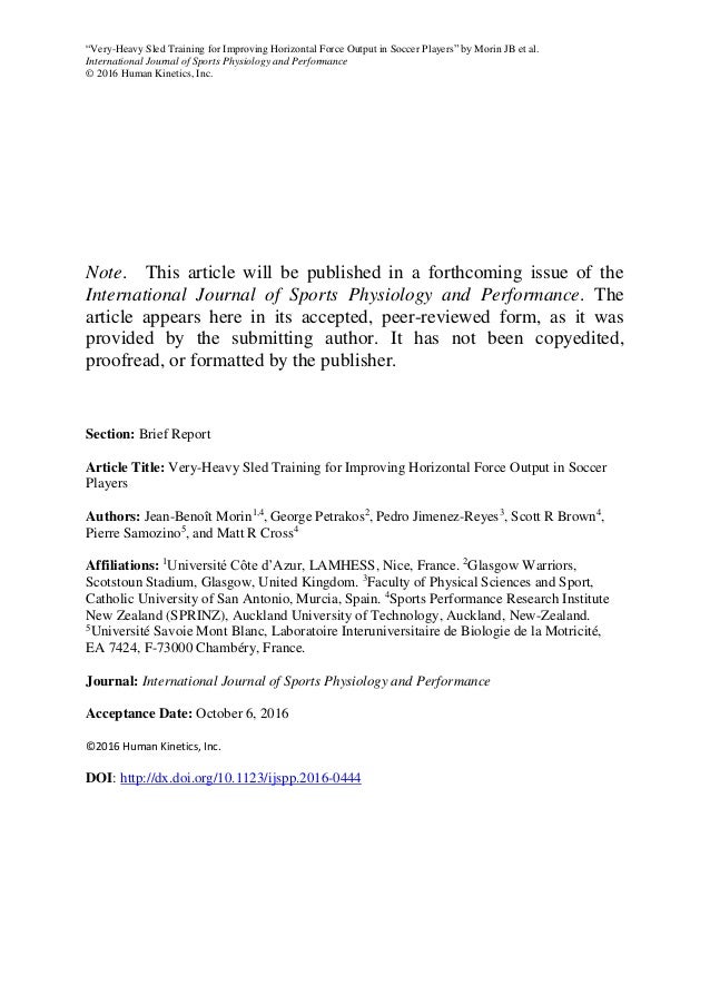 Very heavy sled training