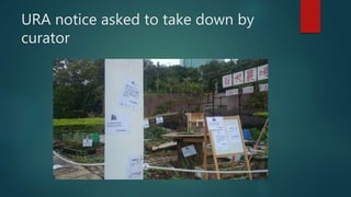 URA notice asked to take down by
curator
 
