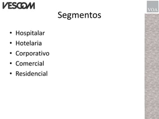 SegmentosHospitalarHotelariaCorporativoComercialResidencial