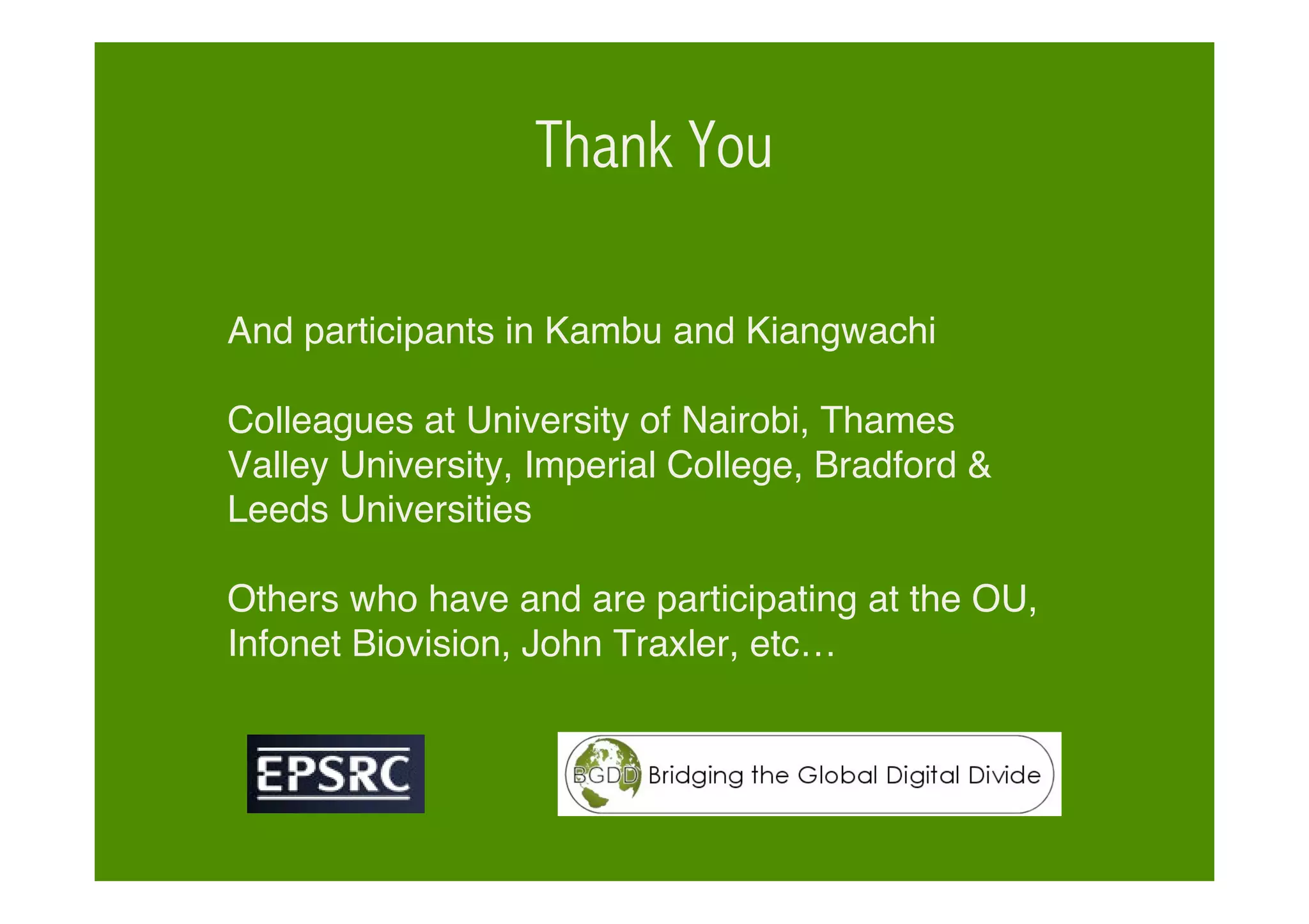 Communities & Communication in VeSeL