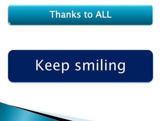 Keep smiling
Thanks to ALL
 