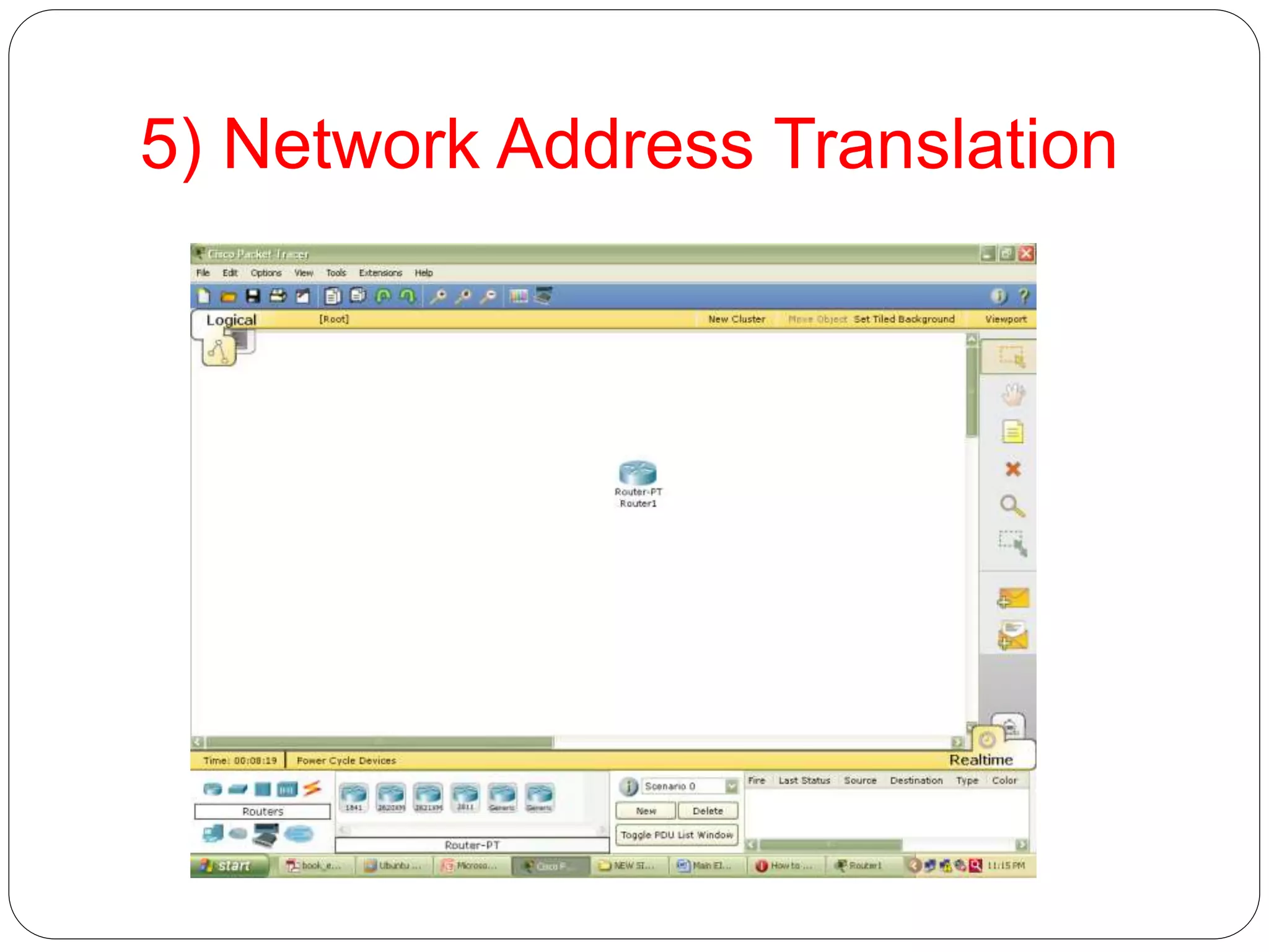 5) Network Address Translation
 