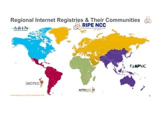 Vesna Manojlovic | SIGCAS | September 2022
Regional Internet Registries & Their Communities
6
 