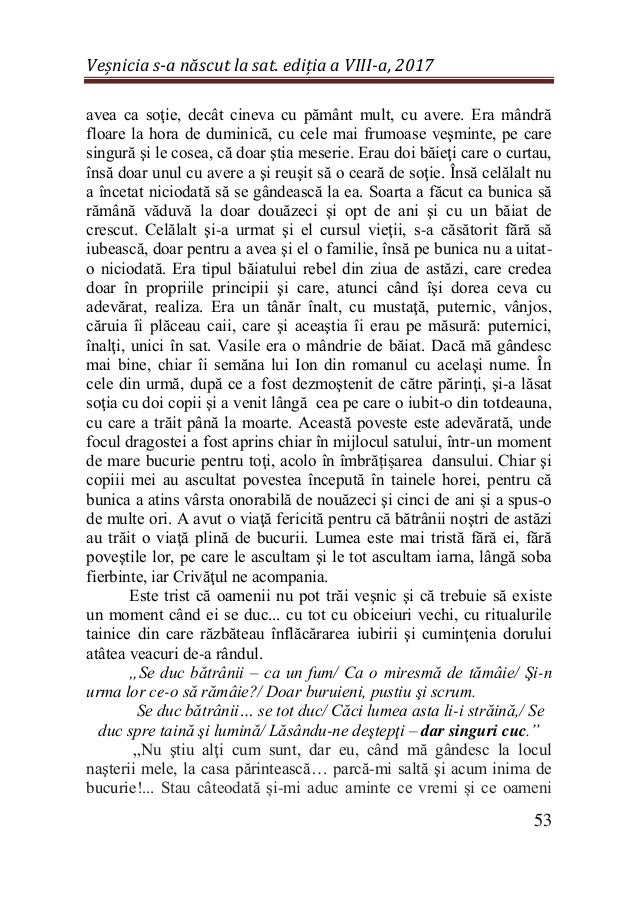 Vesnicia S A Nascut La Sat 2017 Editia A Viii A