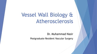 Vessel Wall Biology &
Atherosclerosis
Dr. Muhammad Nasir
Postgraduate Resident Vascular Surgery
 