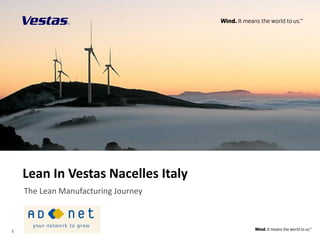 11
Lean In Vestas Nacelles Italy
The Lean Manufacturing Journey
 