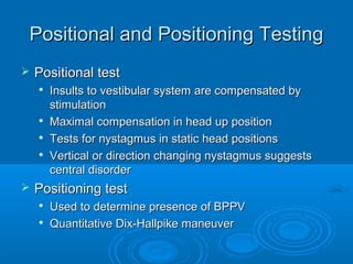 vertigo and the Vestibular system | PPT
