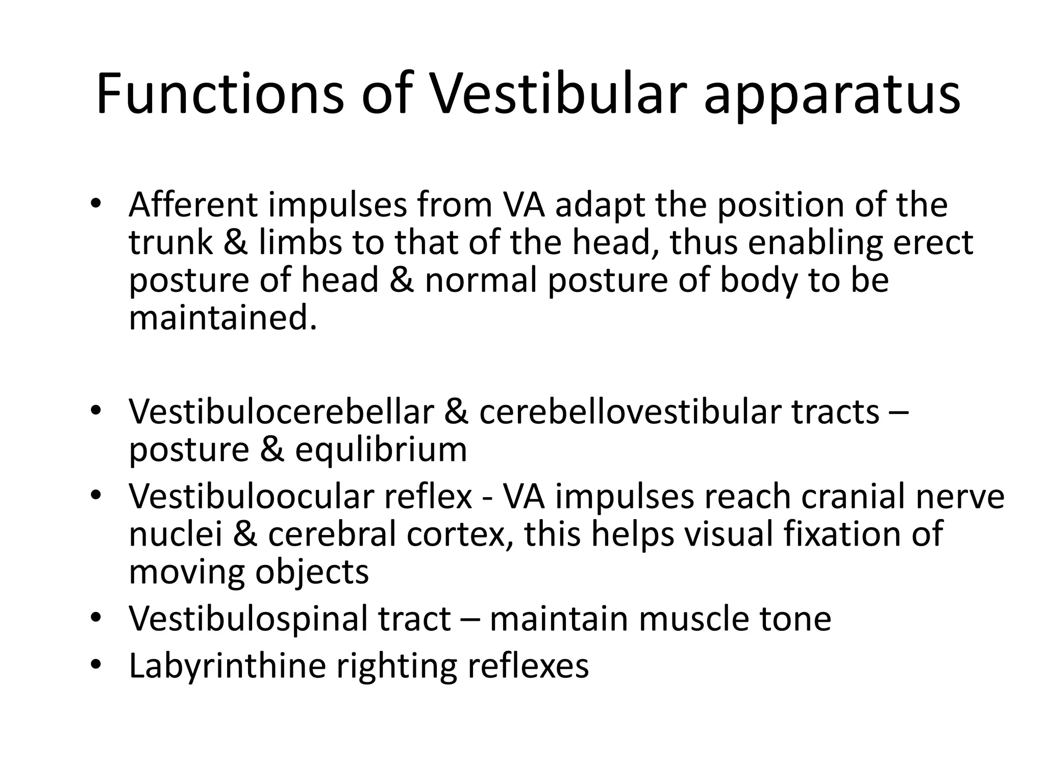 Vestibular apparatus Biology Diagrams