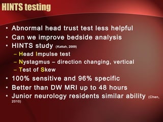 Vestibular assessment | PPT