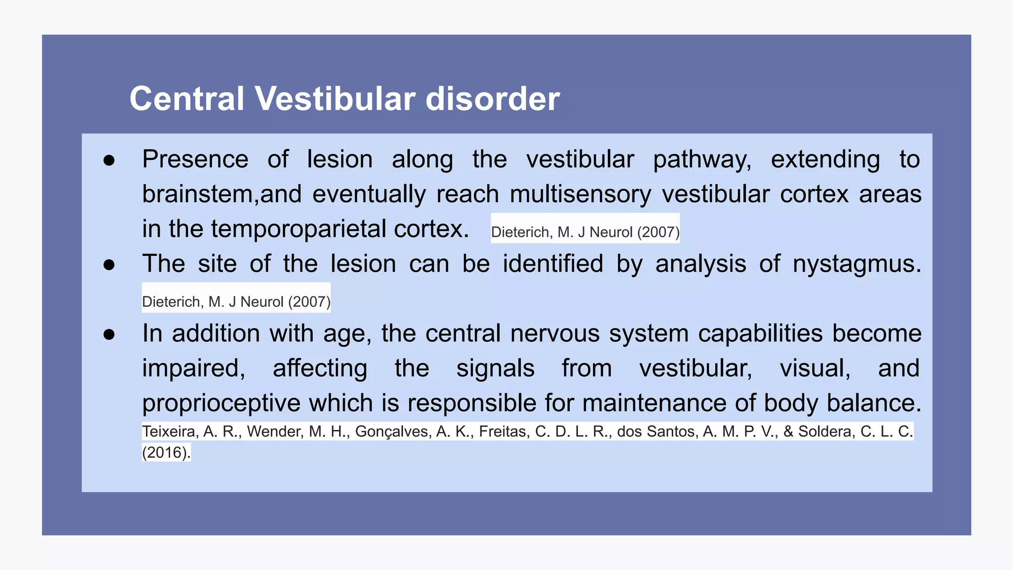 Vestibular disorder in the elderly | PPT