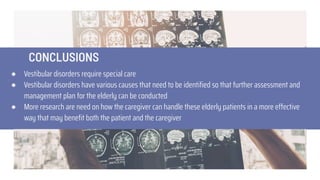 Vestibular disorder in the elderly | PDF