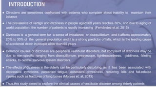 Vestibular disorder in the elderly | PDF