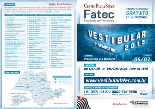 Vestibular fatec 2015   2º semestre