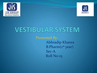 Presented By-
Abhradip Khanra
B.Pharm(1st year)
Sec-A
Roll No-15
1
 
