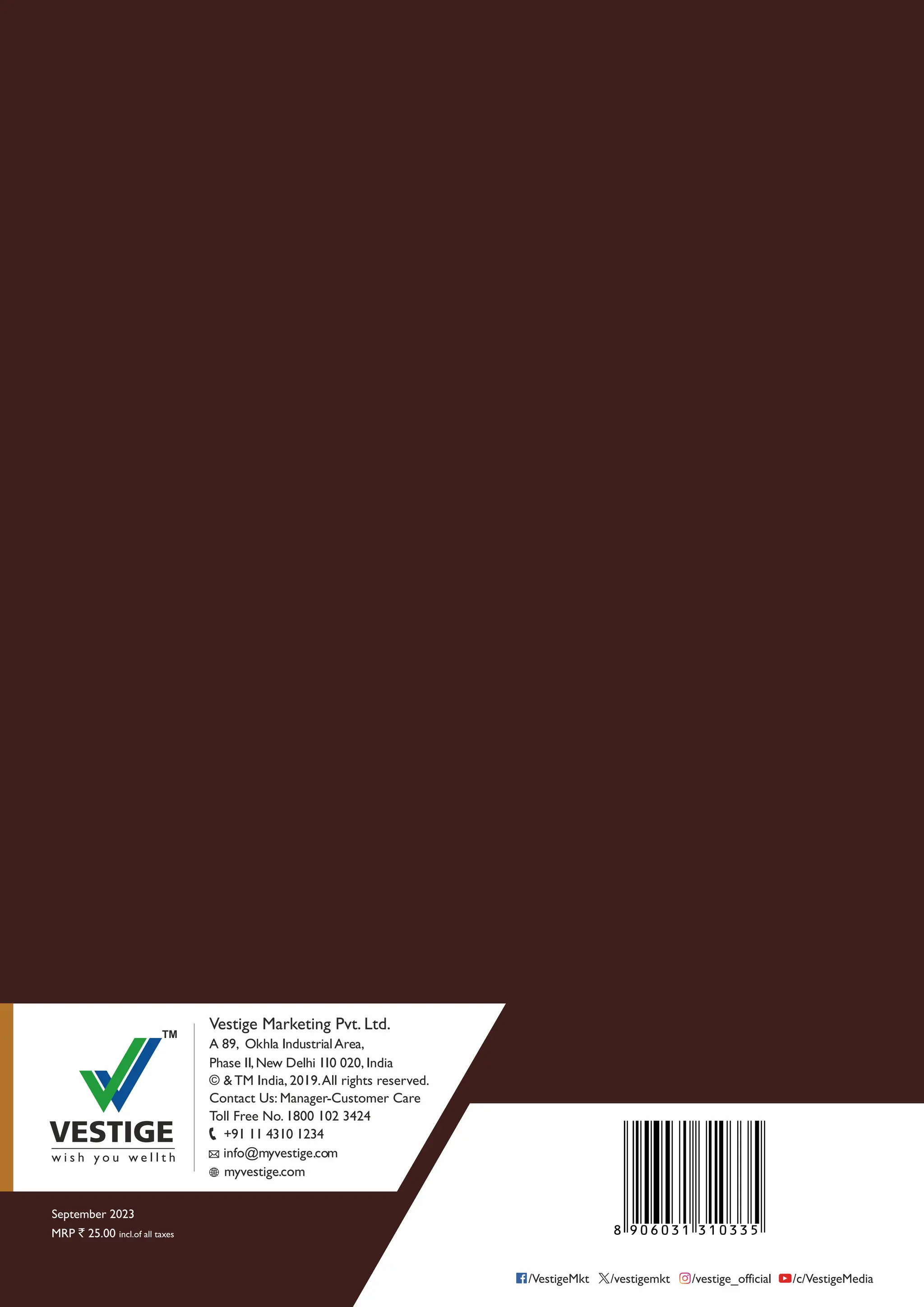 vestige business plan pdf