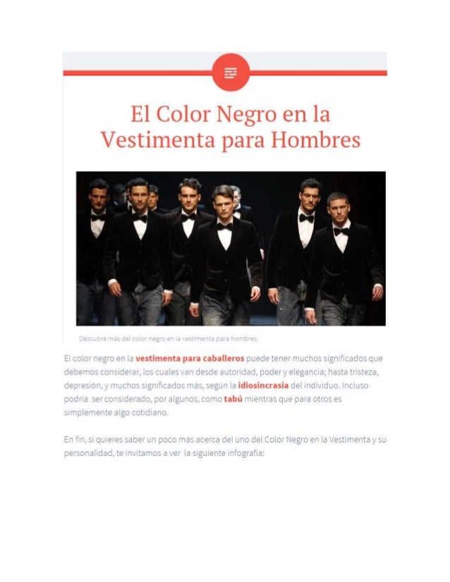 Vestimenta y traje negro en el hombre.