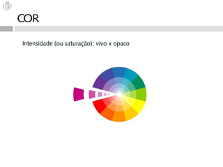 COR

Intensidade (ou saturação): vivo x opaco
 