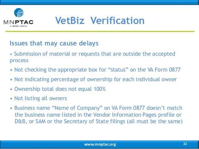 the veteran verification process va form 0877