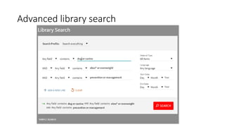 Advanced library search
 