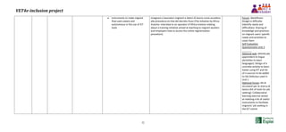 VET4e-inclusion project
32
 instruments to make migrant
final users aware and
autonomous in the use of ICT
tools
insegnare a lavoratori migranti e datori di lavoro come accedere
alla procedura on-line del decreto flussi (The initiative by Africa
Insieme: interview to an operator of Africa Insieme relating
about a training initiative aimed at teaching to migrant workers
and employers how to access the online regularization
procedure)
Forum: Identificare
bisogni e difficoltà
(Identify needs and
difficulties): Sharing of
knowledge and practices
on migrant users' specific
needs and activities to
meet them
Self Evaluation
Questionnaire Unit 3
_______
Optional task: Attività per
apprendere le lingue
(Activities to learn
languages): Design of a
concrete activity to learn
Italian using ICT and list
of e-sources to be added
to the Delicious used in
Unit 1
Optional Forum: Kit di
strumenti per la ricerca di
lavoro (Kit of tools for job
seeking): Collaborative
learning exercise aimed
at realizing a kit of useful
instruments to facilitate
migrants' job seeking in
the ICT centre
 