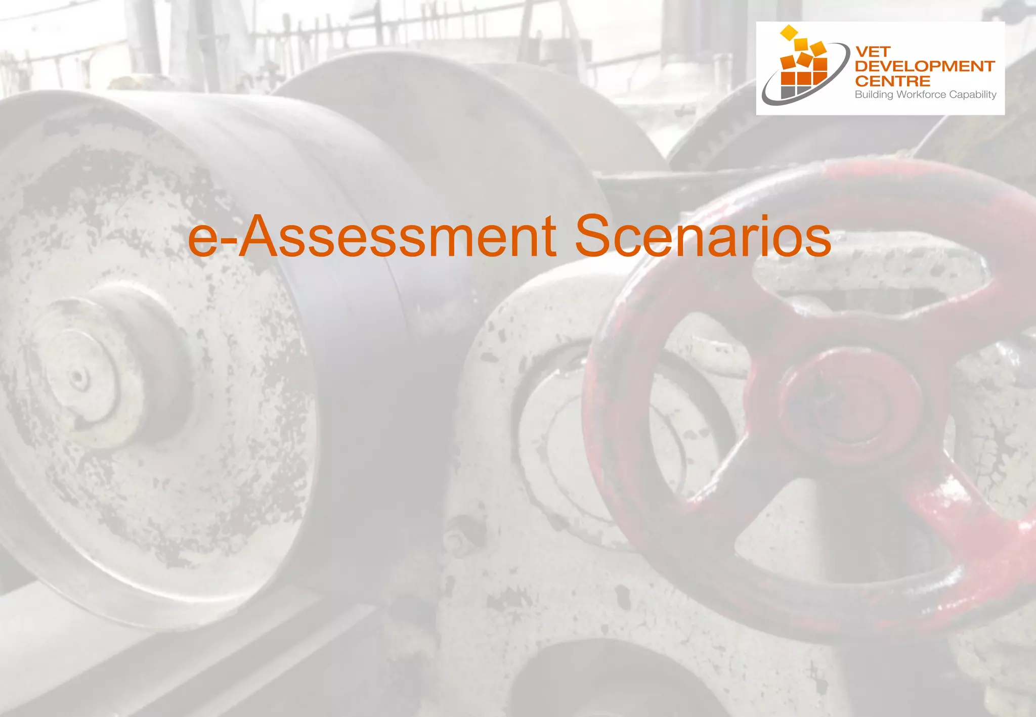 e-Assessment Scenarios
 
