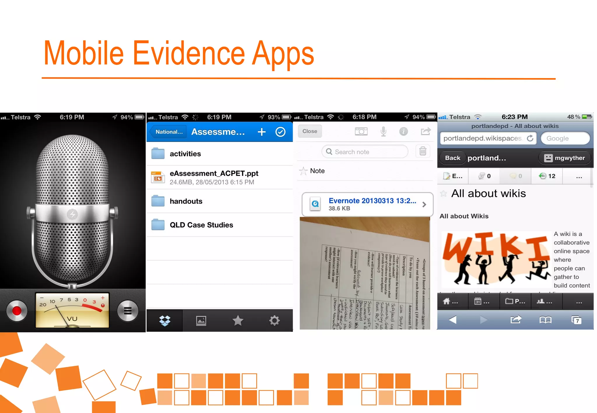 Mobile Evidence Apps
 