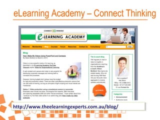eLearning Academy – Connect Thinking

http://www.theelearningexperts.com.au/blog/
http://www.theelearningexperts.com.au/blog/

 