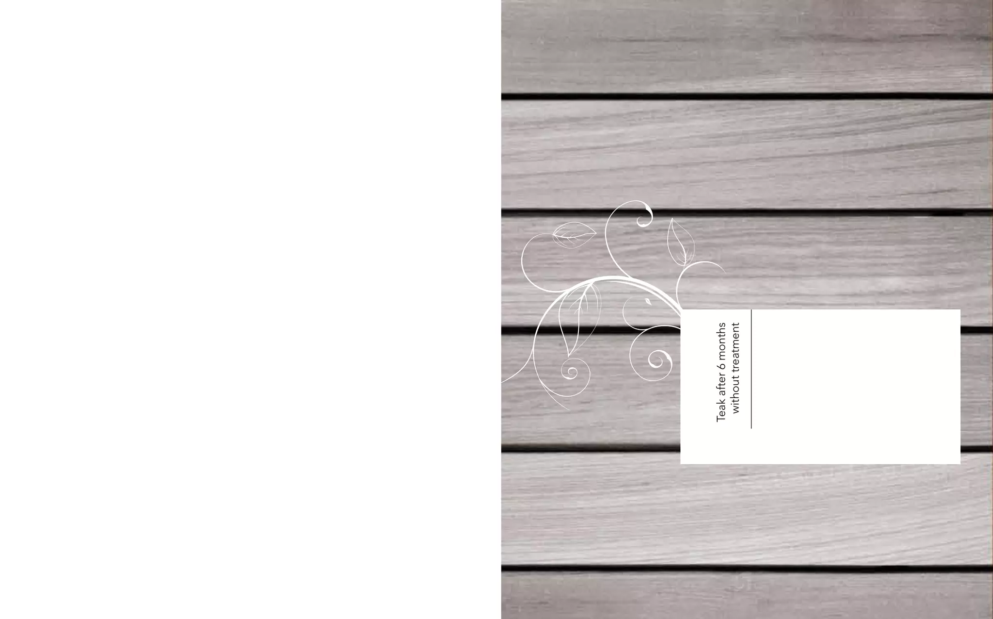 Teak after 6 months
  without treatment
 