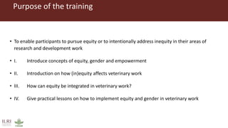 Malawi veterinary students’ training in equity, gender and empowerment