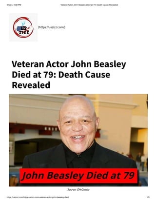 Veteran Actor John Beasley Died at 79.pdf