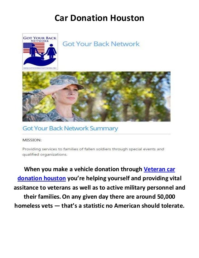 How To Donate A Car To Veterans