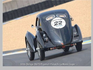 1936 Delage D670 Figoniet Falaschi LeMans Coupe 