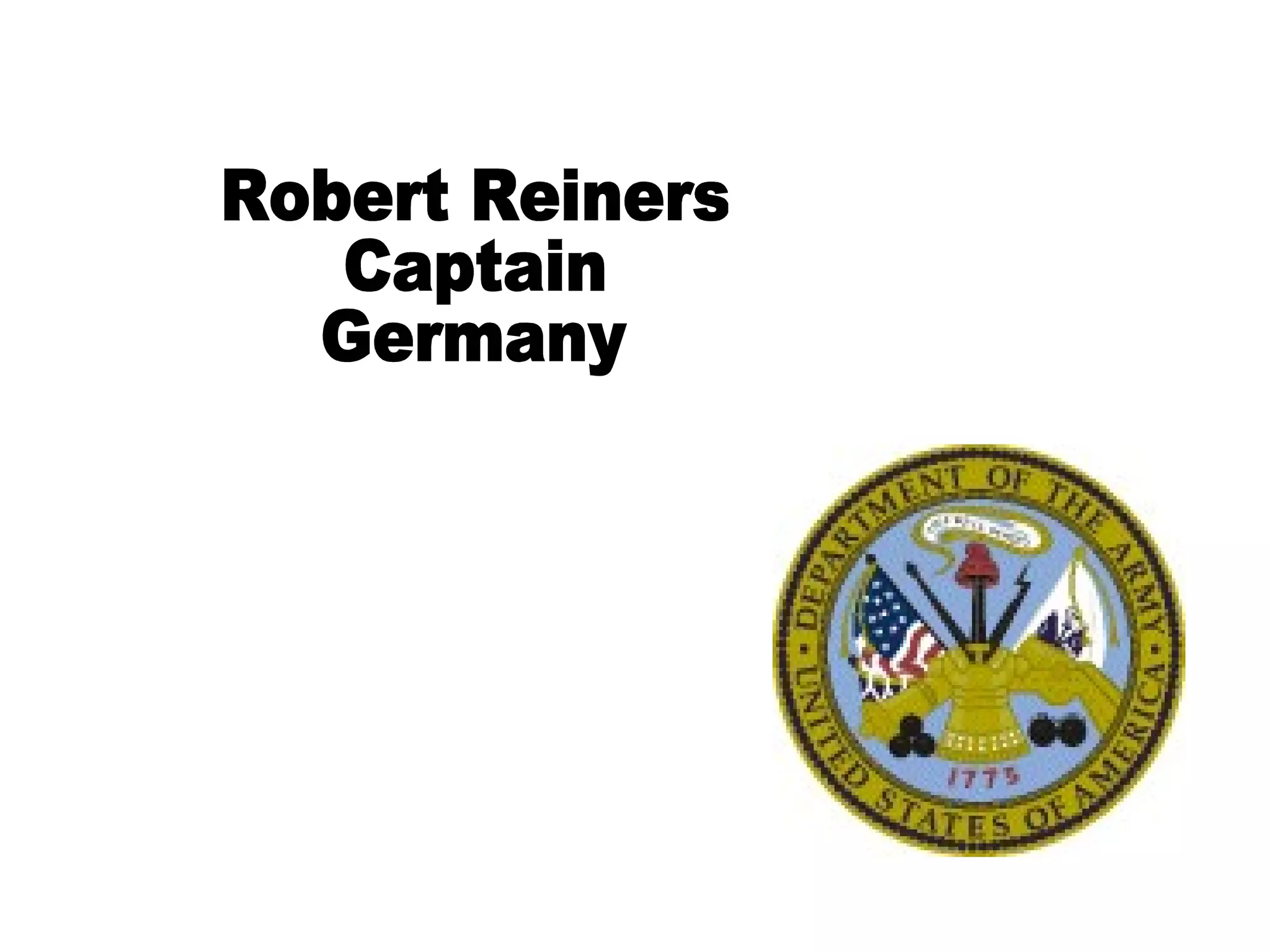 Robert Reiners Captain Germany 
