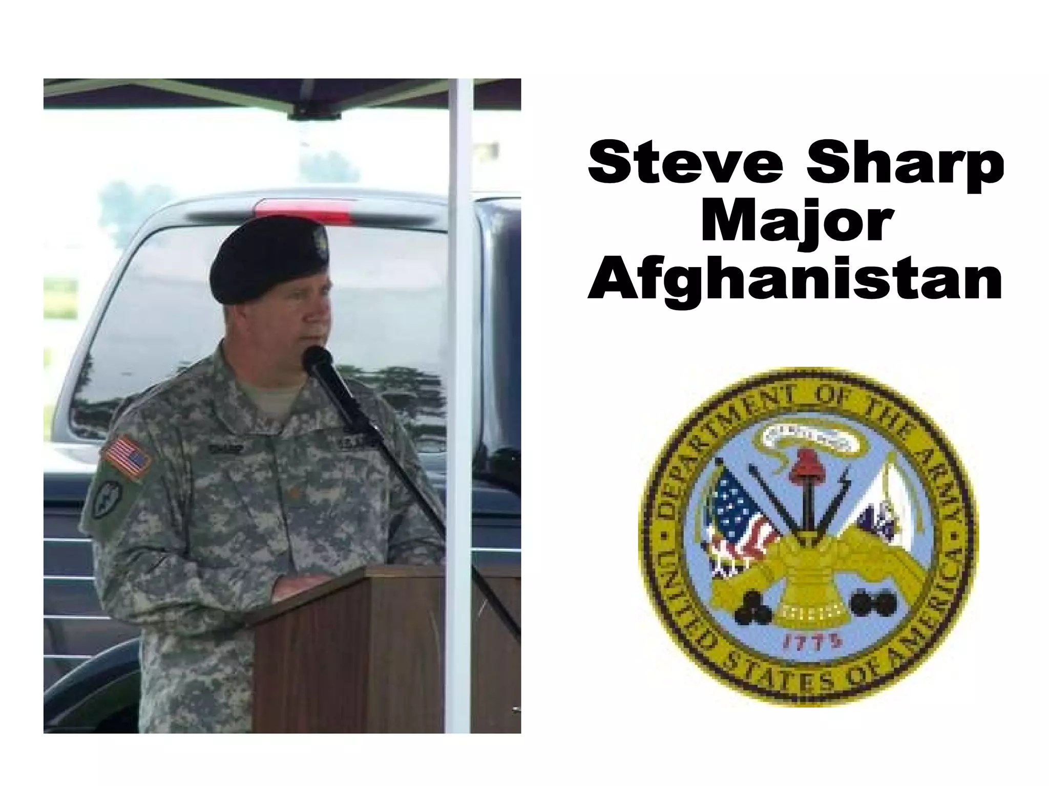 Steve Sharp Major Afghanistan 
