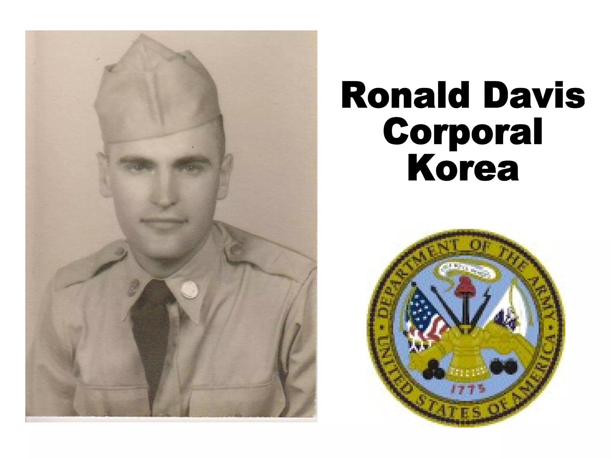 Ronald Davis Corporal Korea 