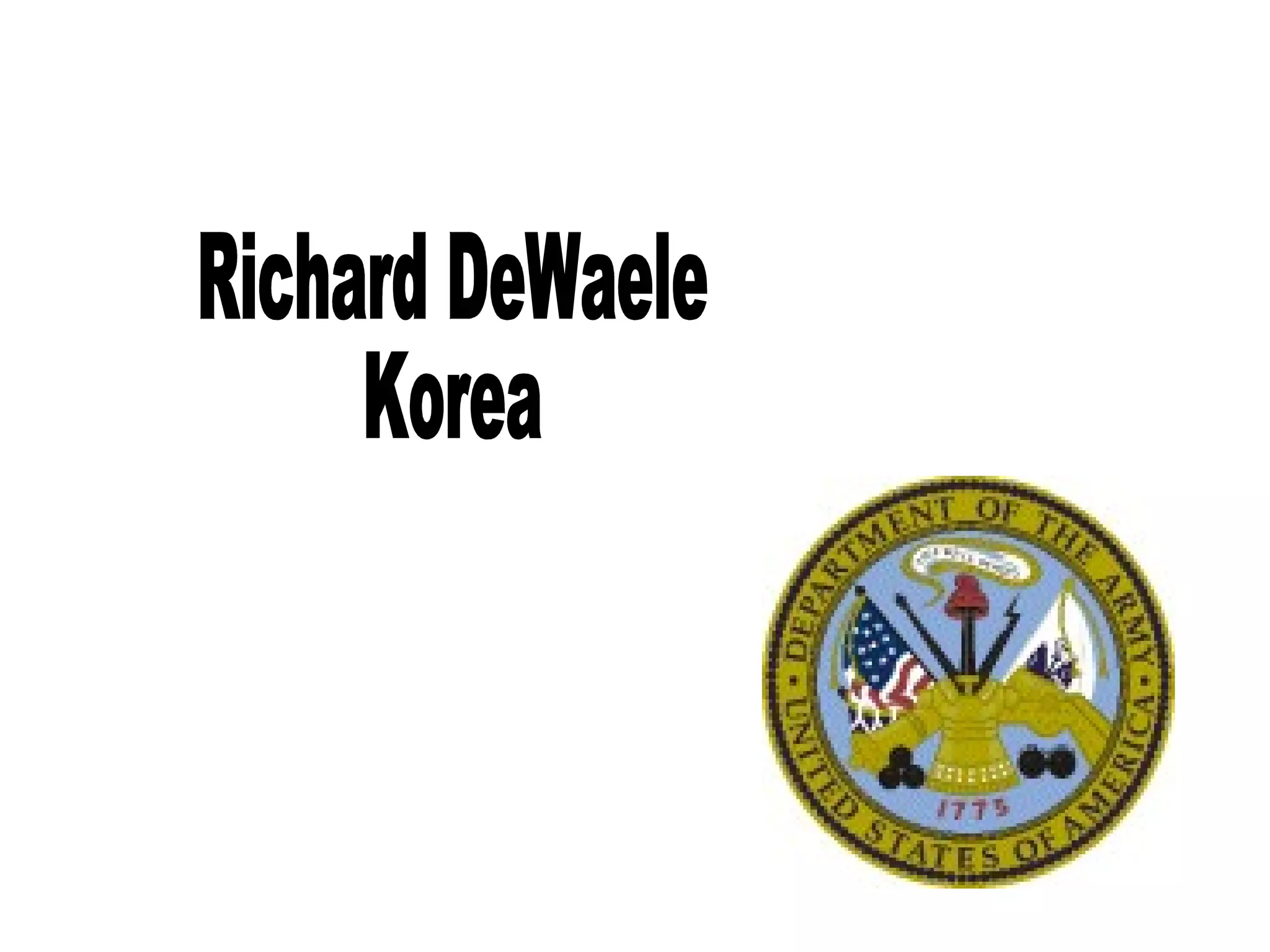 Richard DeWaele Korea 